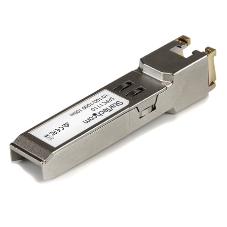 STARTECH Cisco SFP-GE-T Compatible SFP Module - 1000BASE-T - SFP to RJ45 Cat6|Cat5e - 10|100|1000 Mbps - RJ-45 100m - Cisco IE3400 | IE3300 | IE3200 (SFPC1110) (SFPC1110)