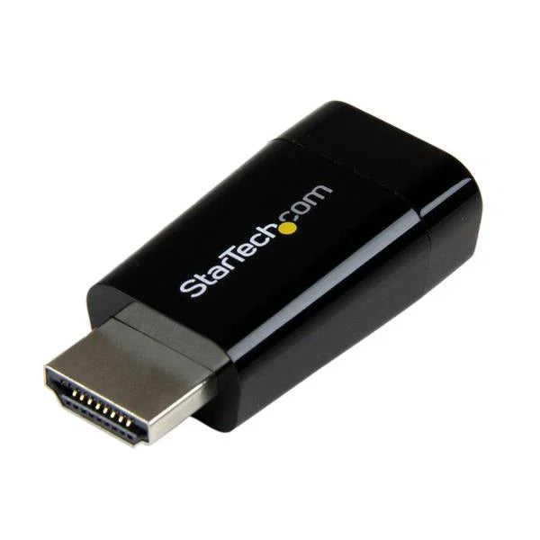 STARTECH Compact HDMI to VGA Adapter Converter | Power Free HDMI Laptop to VGA Monitor | Projector Converter Box - 1920x1200 (HD2VGAMICRO)