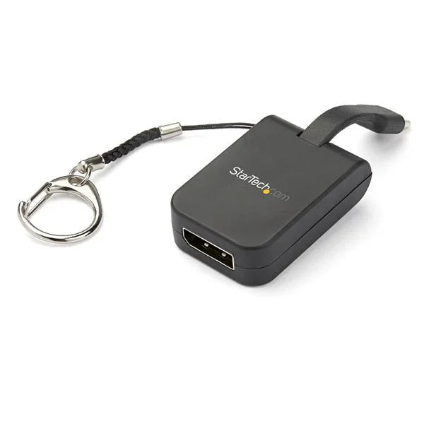 STARTECH Compact USB C to DisplayPort 1.4 Adapter - 8K 60Hz|4K USB-C to DP Video Converter w| Keychain Ring - USB Type-C DP Alt Mode (HBR3 HDR DSC) to DP Monitor Dongle - TB3 Compatible (CDP2DPFC) (CDP2DPFC)