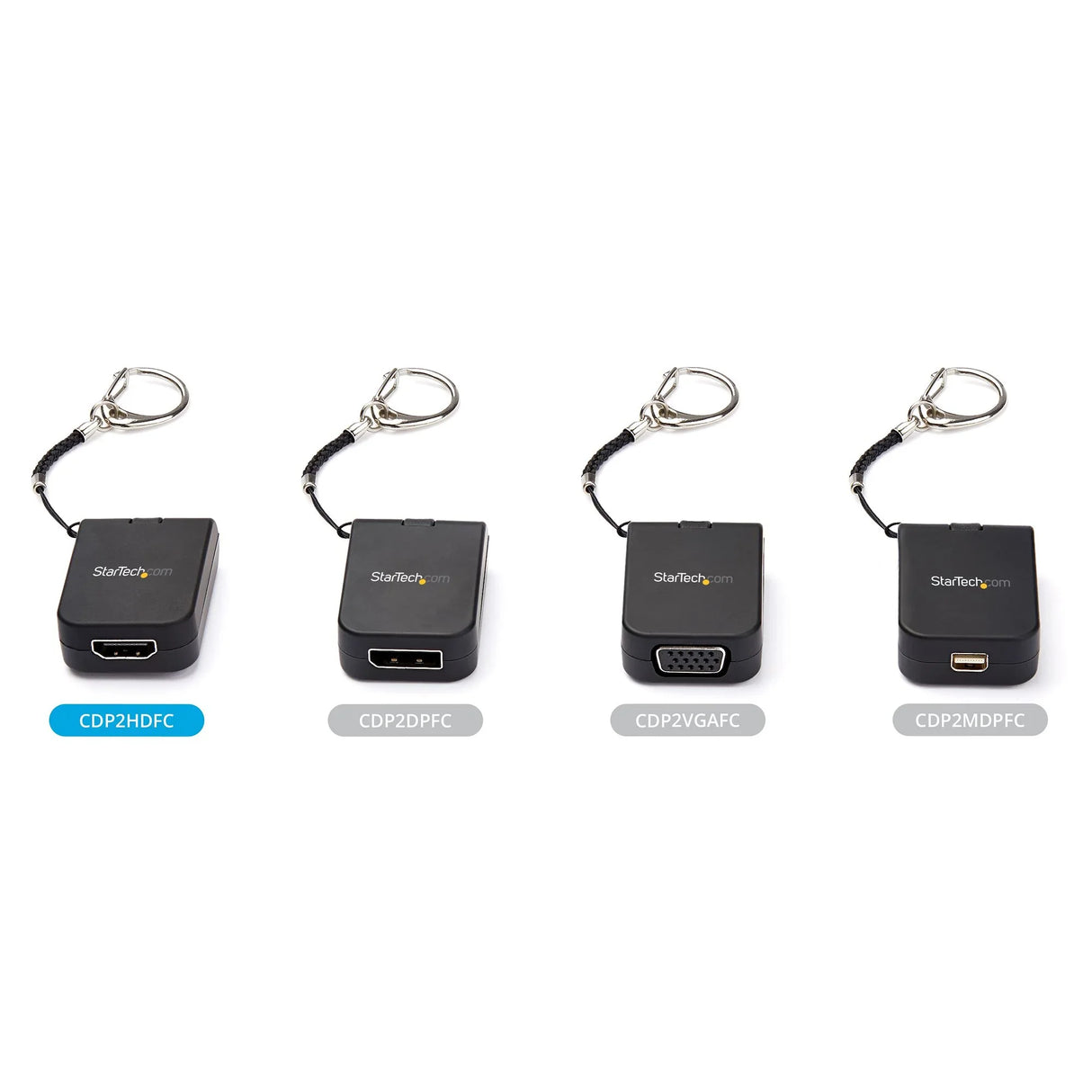 STARTECH Compact USB C to HDMI Adapter - 4K 30Hz USB Type-C to HDMI Video Display Converter with Keychain Ring - USB-C DP Alt Mode to HDMI Monitor Dongle - Thunderbolt 3 Compatible (CDP2HDFC) (CDP2HDFC)