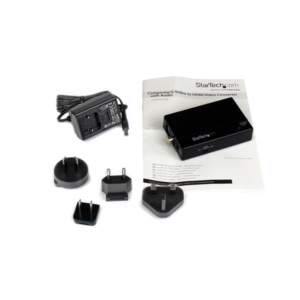 STARTECH Composite and S-Video to HDMI Converter with Audio (VID2HDCON)
