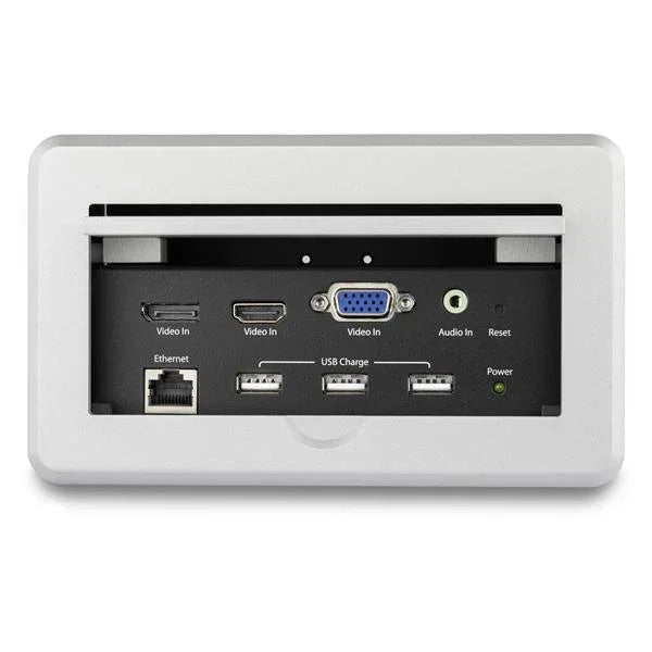 STARTECH Conference Table Connectivity Pop up Box with AV and Data Ports - HDMI | VGA | DisplayPort to 4K HDMI Output (BOX4HDECP2) (BOX4HDECP2)