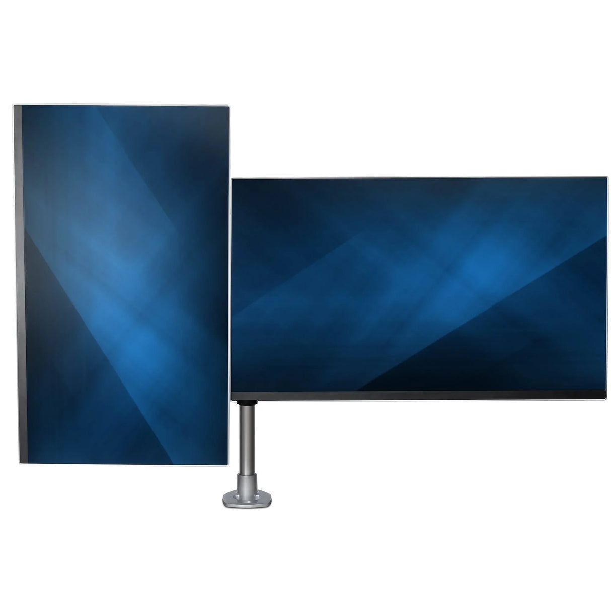 STARTECH Desk Mount Dual Monitor Arm - Premium Articulating Monitor Arm - up to 30” VESA Mount Displays - Height Adjustable Monitor Mount - Rotate|Tilt|Swivel - Clamp|Grommet - Silver (ARMDUALPS) (ARMDUALPS)