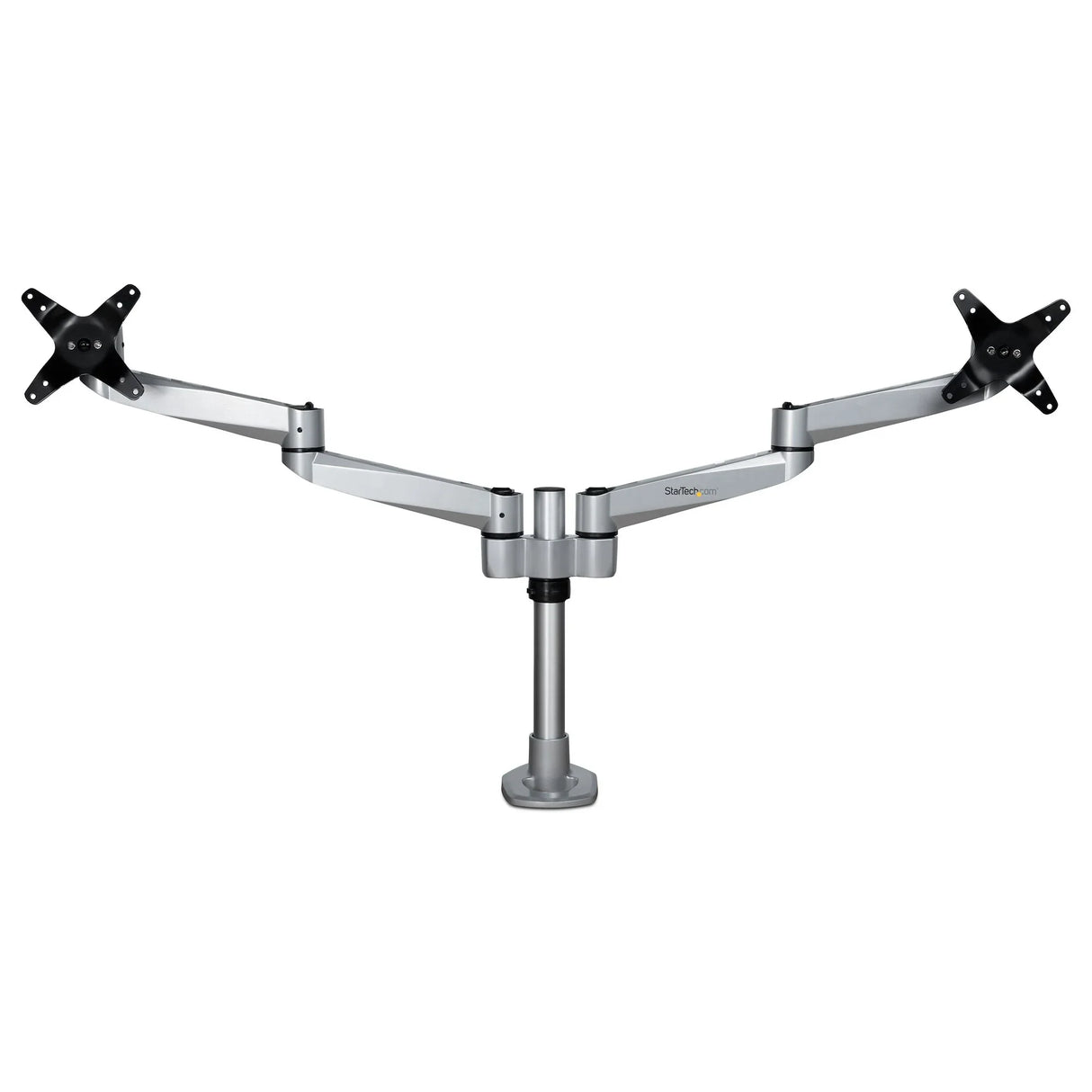 STARTECH Desk Mount Dual Monitor Arm - Premium Articulating Monitor Arm - up to 30” VESA Mount Displays - Height Adjustable Monitor Mount - Rotate|Tilt|Swivel - Clamp|Grommet - Silver (ARMDUALPS) (ARMDUALPS)