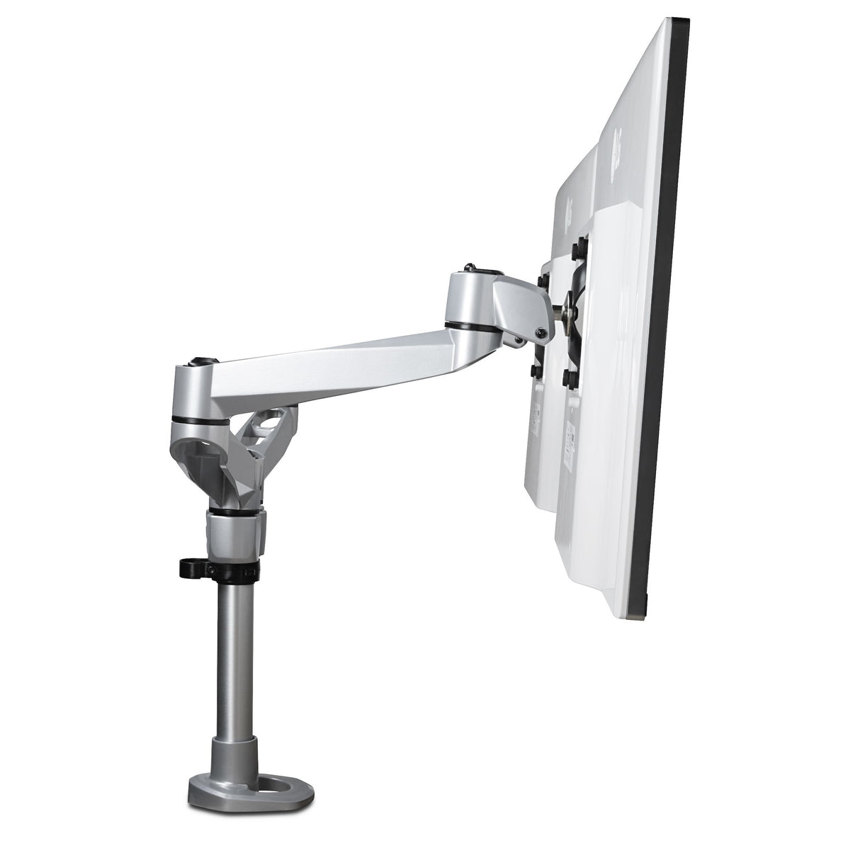 STARTECH Desk Mount Dual Monitor Arm - Premium Articulating Monitor Arm - up to 30” VESA Mount Displays - Height Adjustable Monitor Mount - Rotate|Tilt|Swivel - Clamp|Grommet - Silver (ARMDUALPS) (ARMDUALPS)