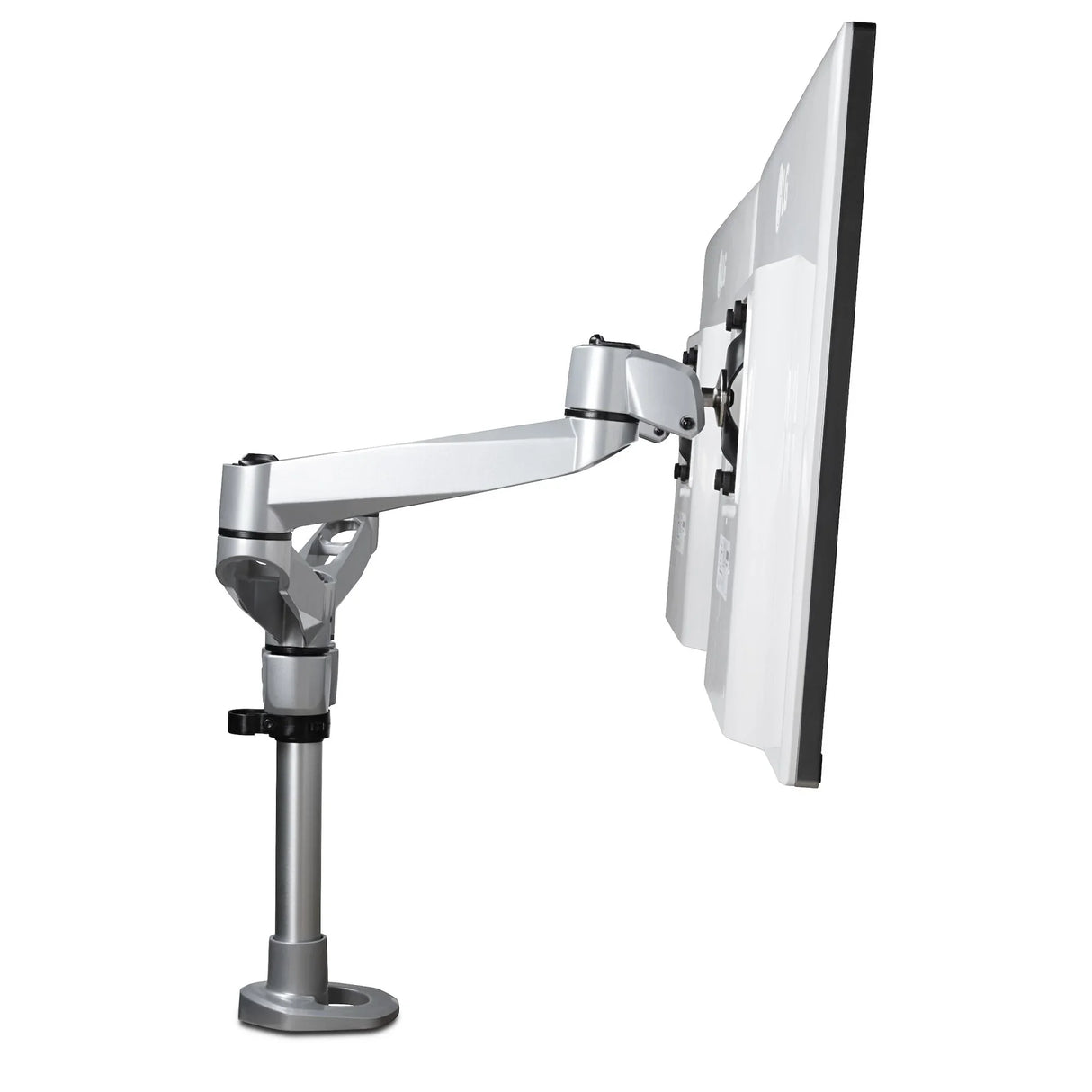 STARTECH Desk Mount Dual Monitor Arm - Premium Articulating Monitor Arm - up to 30” VESA Mount Displays - Height Adjustable Monitor Mount - Rotate|Tilt|Swivel - Clamp|Grommet - Silver (ARMDUALPS) (ARMDUALPS)
