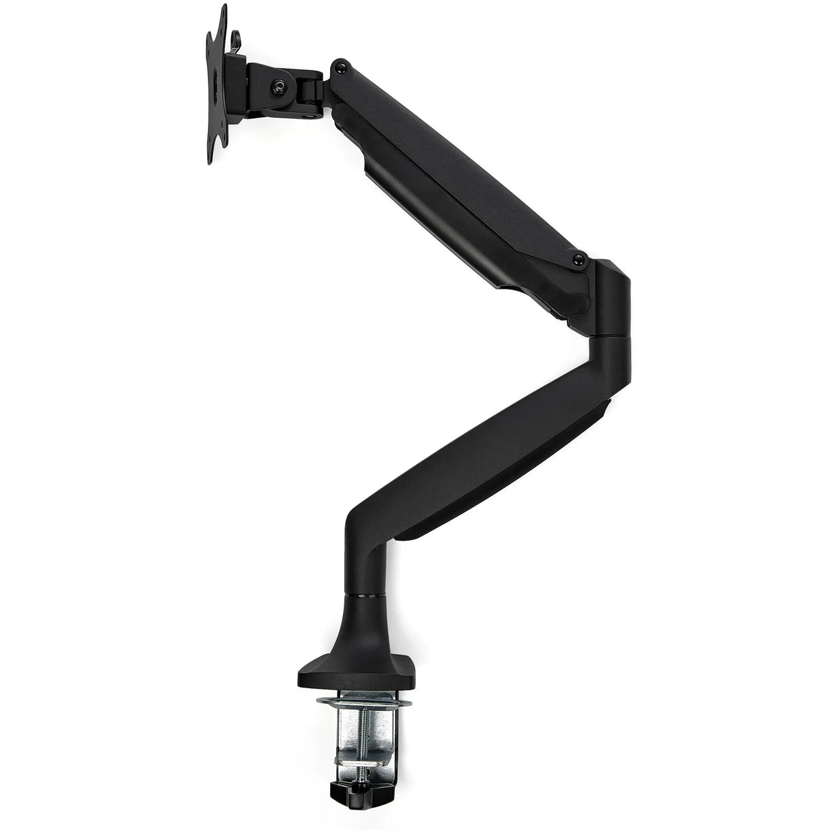 STARTECH Desk Mount Monitor Arm - Heavy Duty Ergonomic VESA Monitor Arm - Single Display up to 9kg - Full Motion | Height Adjustable | Articulating - Aluminum - C-Clamp|Grommet- Black (ARMPIVOTHDB) (ARMPIVOTHDB)