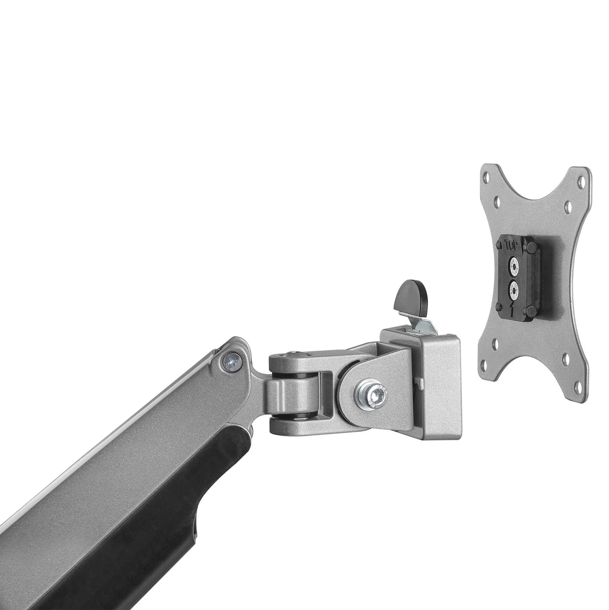 STARTECH Desk Mount Monitor Arm - Heavy Duty Ergonomic VESA Monitor Arm - Single Display up to 9kg - Full Motion | Height Adjustable | Articulating - Aluminum - C-Clamp|Grommet - Silver (ARMPIVOTHD) (ARMPIVOTHD)