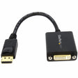 STARTECH DisplayPort to DVI Adapter - DisplayPort to DVI-D Adapter Video Converter 1080p - DP 1.2 to DVI Monitor|Display Cable Adapter Dongle - DP to DVI Adapter - Latching DP Connector (DP2DVI2) (DP2DVI2)