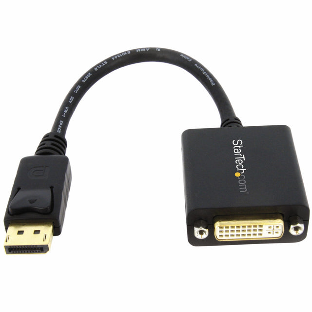 STARTECH DisplayPort to DVI Adapter - DisplayPort to DVI-D Adapter Video Converter 1080p - DP 1.2 to DVI Monitor|Display Cable Adapter Dongle - DP to DVI Adapter - Latching DP Connector (DP2DVI2) (DP2DVI2)