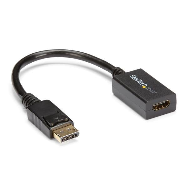 STARTECH DisplayPort to HDMI Adapter - DP 1.2 to HDMI Video Converter 1080p - DP to HDMI Monitor|TV|Display Cable Adapter Dongle - Passive DP to HDMI Adapter - Latching DP Connector (DP2HDMI2) (DP2HDMI2)