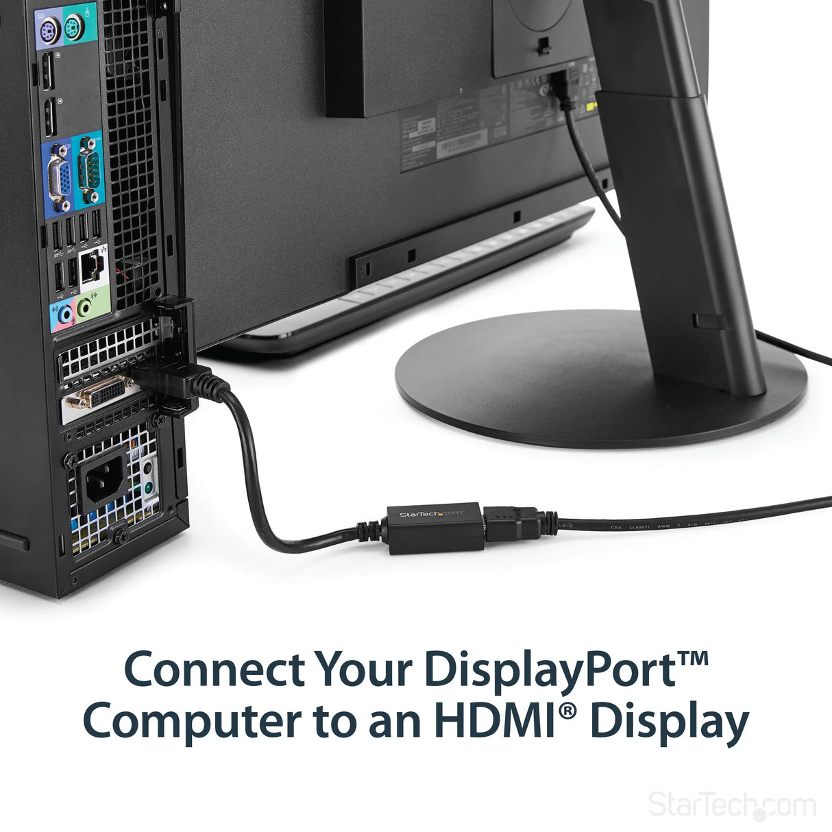 STARTECH DisplayPort to HDMI Adapter - DP 1.2 to HDMI Video Converter 1080p - DP to HDMI Monitor|TV|Display Cable Adapter Dongle - Passive DP to HDMI Adapter - Latching DP Connector (DP2HDMI2) (DP2HDMI2)