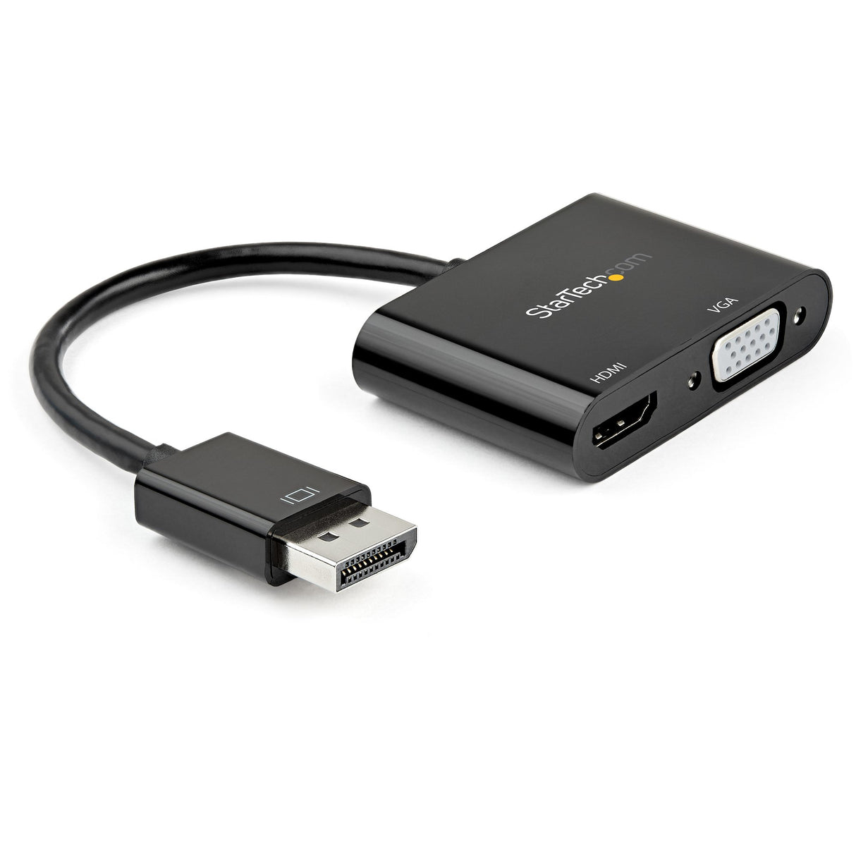 STARTECH DisplayPort to HDMI VGA Adapter - DisplayPort 1.2 HBR2 to HDMI 2.0 (4K 60Hz) or VGA 1080p Converter Dongle - DP to HDMI or VGA Monitor Adapter - Digital Video Display Adapter (DP2VGAHD20) (DP2VGAHD20)