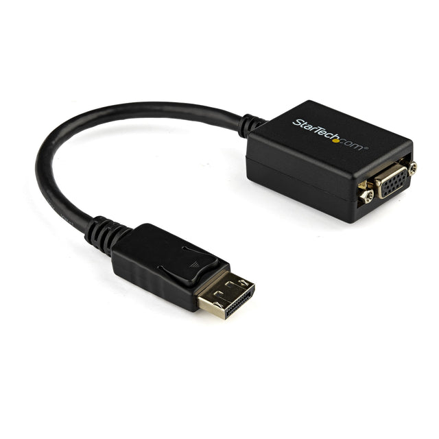 STARTECH DisplayPort to VGA Adapter - Active DP to VGA Converter - 1080p Video - DisplayPort Certified - DP|DP++ Source to VGA Monitor Cable Adapter Dongle - Latching DP Connector (DP2VGA2) (DP2VGA2)