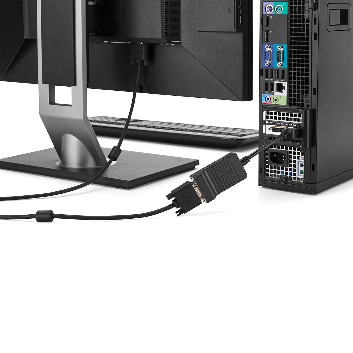 STARTECH DisplayPort to VGA Adapter - Active DP to VGA Converter - 1080p Video - Durable - DP|DP++ Source to VGA Monitor Cable Adapter Dongle - DP 1.2 to VGA - Latching DP Connector (DP2VGA) (DP2VGA)