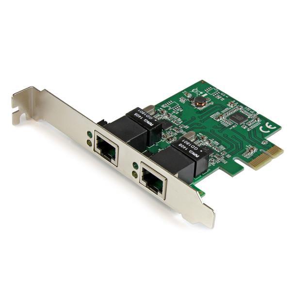 STARTECH Dual Port Gigabit PCI Express Server Network Adapter Card - 1 Gbps PCIe NIC - Dual Port Server Adapter - 2 Port Ethernet Card (ST1000SPEXD4)