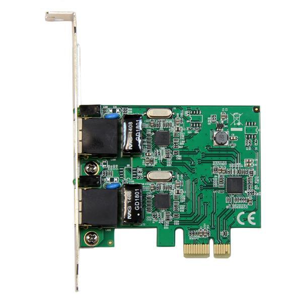 STARTECH Dual Port Gigabit PCI Express Server Network Adapter Card - 1 Gbps PCIe NIC - Dual Port Server Adapter - 2 Port Ethernet Card (ST1000SPEXD4)