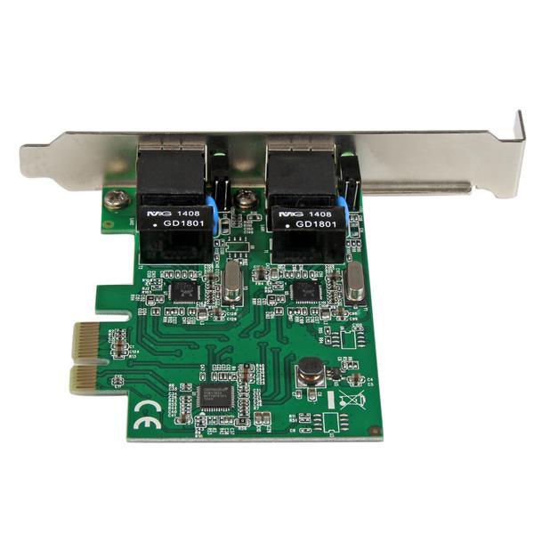 STARTECH Dual Port Gigabit PCI Express Server Network Adapter Card - 1 Gbps PCIe NIC - Dual Port Server Adapter - 2 Port Ethernet Card (ST1000SPEXD4)