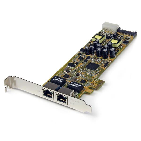 STARTECH Dual Port PCI Express Gigabit Ethernet Network Card Adapter - 2 Port PCIe NIC 10|100|100 Server Adapter with PoE PSE (ST2000PEXPSE)
