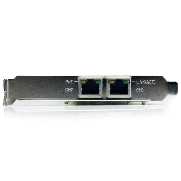 STARTECH Dual Port PCI Express Gigabit Ethernet Network Card Adapter - 2 Port PCIe NIC 10|100|100 Server Adapter with PoE PSE (ST2000PEXPSE)