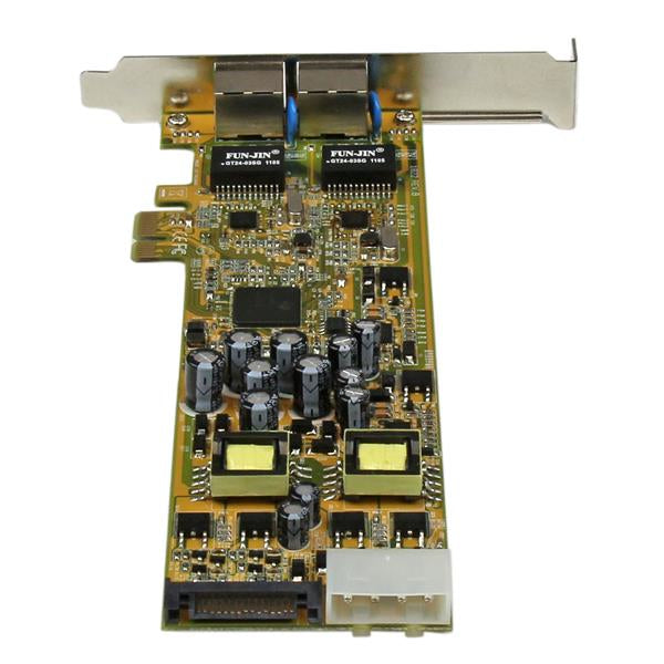 STARTECH Dual Port PCI Express Gigabit Ethernet Network Card Adapter - 2 Port PCIe NIC 10|100|100 Server Adapter with PoE PSE (ST2000PEXPSE)