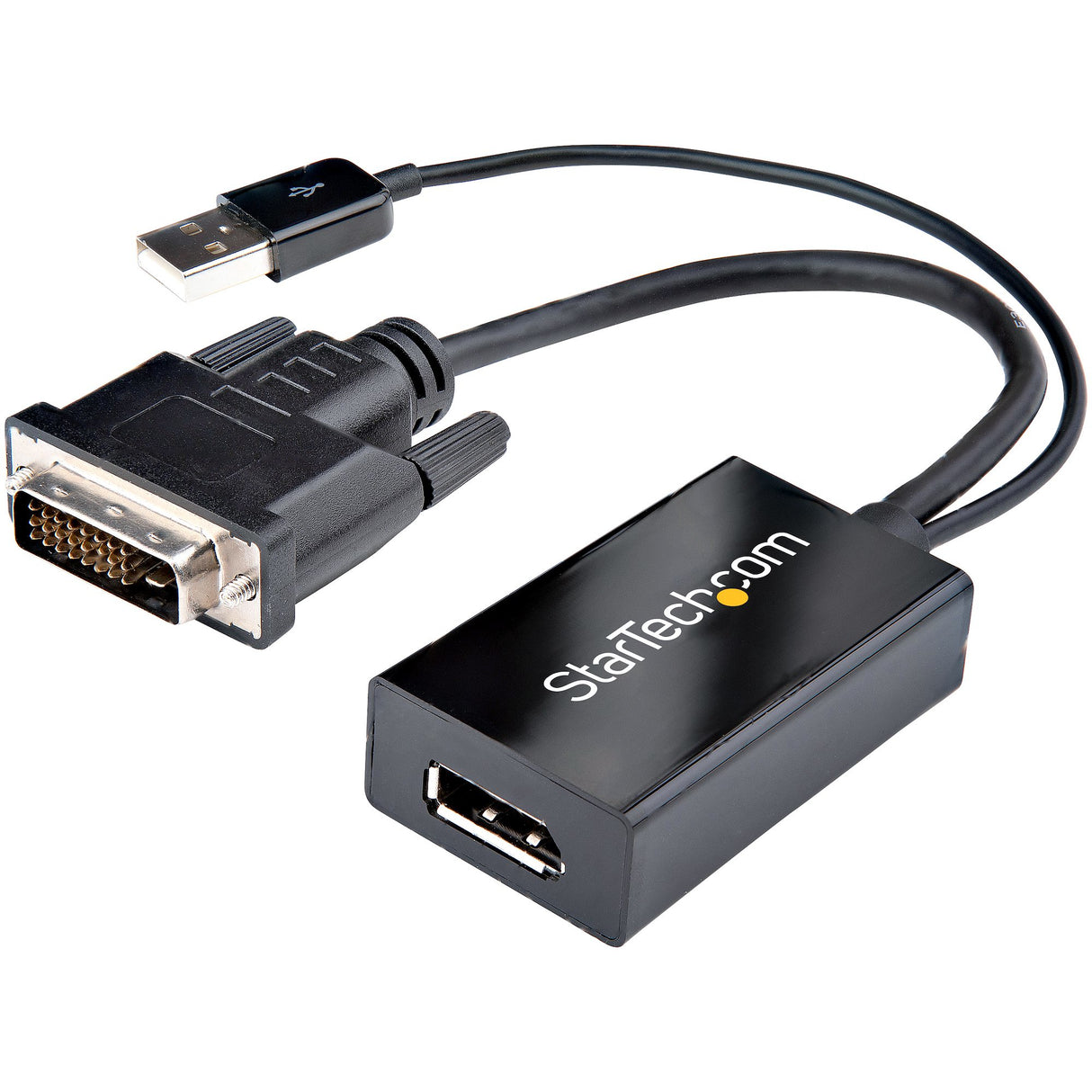 STARTECH DVI to DisplayPort Adapter - USB Power - - DVI to DisplayPort Converter - Video Adapter - DVI-D to DP (DVI2DP2) (DVI2DP2)