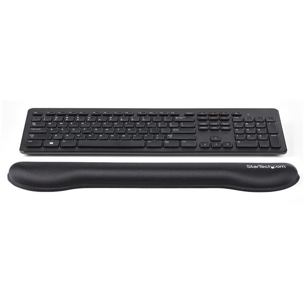 STARTECH Foam Keyboard Wrist Rest for Ergonomic Typing Support - Padded Non-Slip Keyboard Cushion - Laptop or Desktop Computer Keyboard Wrist | Hand & Arm Rest - Soft Black Nylon Rest Pad (WRSTRST) (WRSTRST)