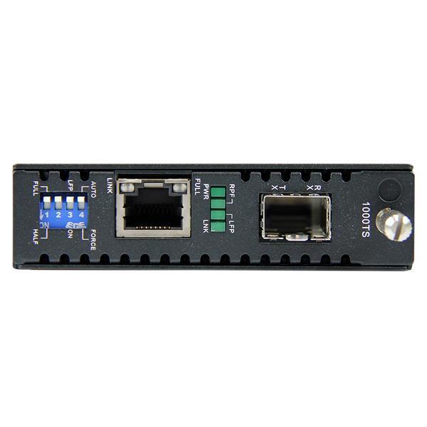 STARTECH Gigabit Ethernet Fiber Media Converter with Open SFP Slot - Fiber to Ethernet Converter - Gigabit Ethernet Media Converter (ET91000SFP2)