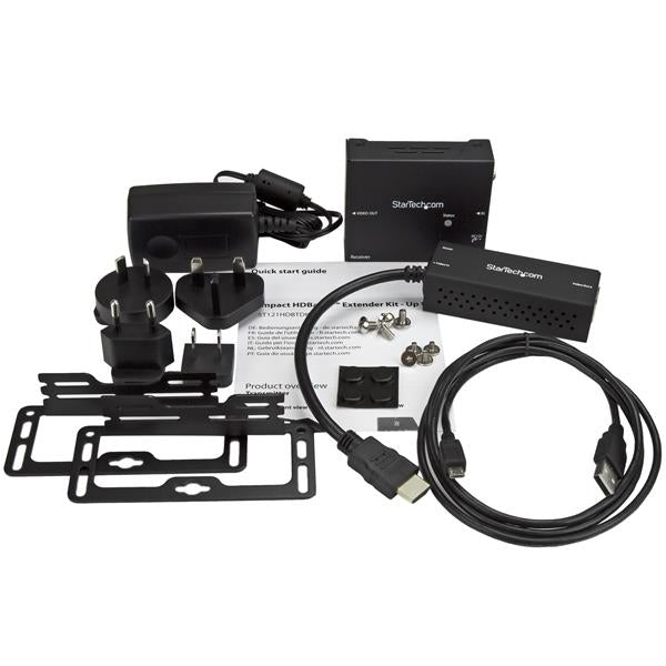 STARTECH HDBaseT Extender Kit with Compact Transmitter - HDMI over CAT5 - HDMI over HDBaseT - Up to 4K (ST121HDBTDK)