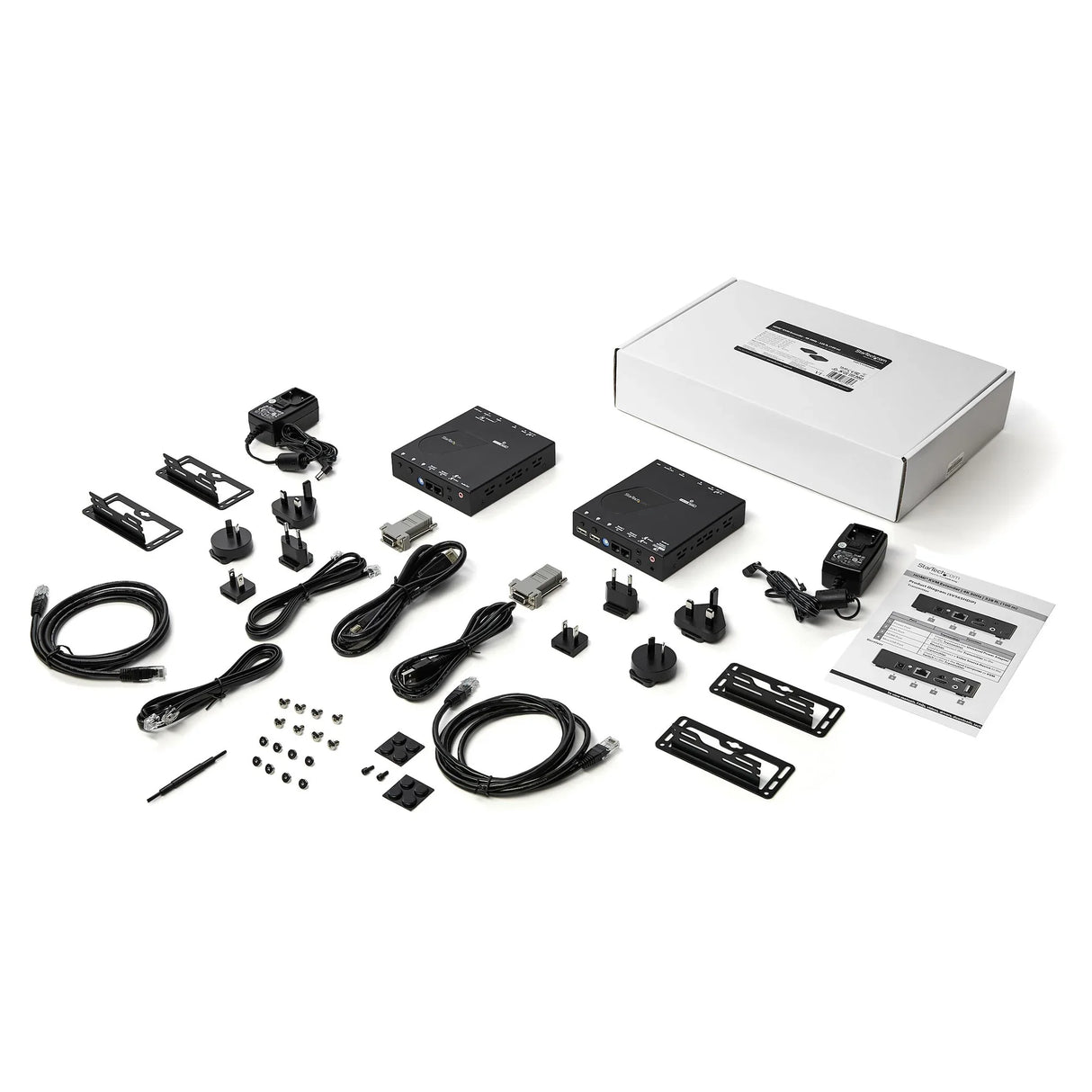 STARTECH HDMI KVM Extender over IP - 4K 30Hz HDMI 2.0 & USB over IP LAN or CAT5e|CAT6 Ethernet (100m|330ft) - Remote KVM Switch|Console Transmitter|Receiver Extender Kit (SV565HDIP) (SV565HDIP)