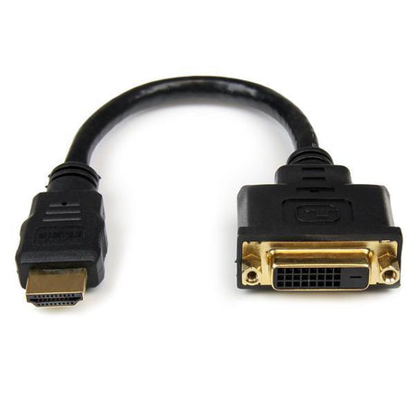 STARTECH HDMI Male to DVI Female Adapter - 8in - 1080p DVI-D Gender Changer Cable (HDDVIMF8IN) (HDDVIMF8IN)