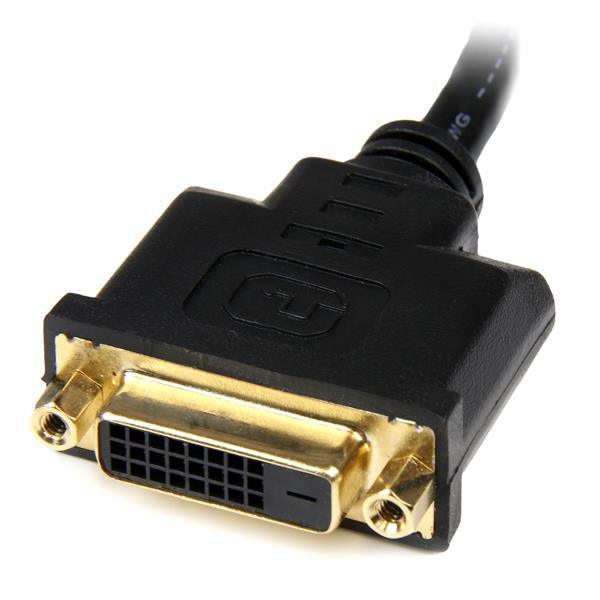 STARTECH HDMI Male to DVI Female Adapter - 8in - 1080p DVI-D Gender Changer Cable (HDDVIMF8IN) (HDDVIMF8IN)