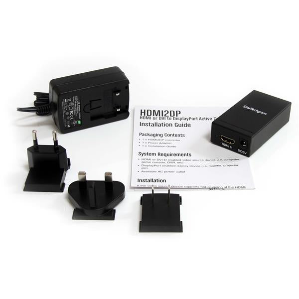 STARTECH HDMI or DVI to DisplayPort Active Converter - HDMI to DP Adapter Converter - 1920x1200 (HDMI2DP)