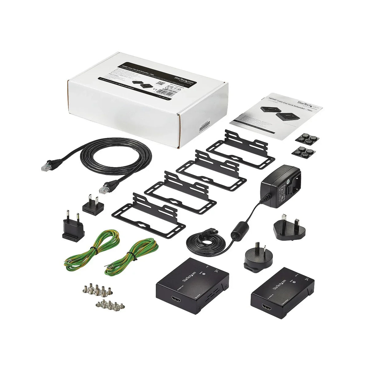 STARTECH HDMI over CAT5e | CAT6 Ethernet Extender with HDBaseT - 4K@115ft | 1080p@230ft - HDMI Video Transmitter and Receiver Kit w| POC (ST121HDBTE) (ST121HDBTE)