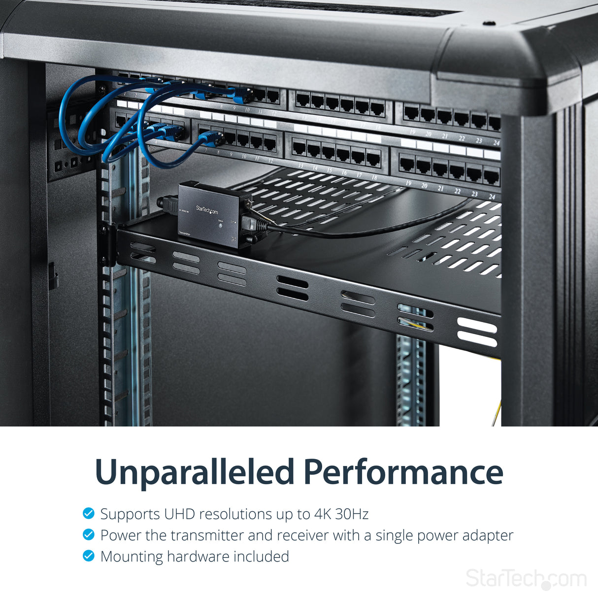 STARTECH HDMI over CAT5e | CAT6 Ethernet Extender with HDBaseT - 4K@115ft | 1080p@230ft - HDMI Video Transmitter and Receiver Kit w| POC (ST121HDBTE) (ST121HDBTE)