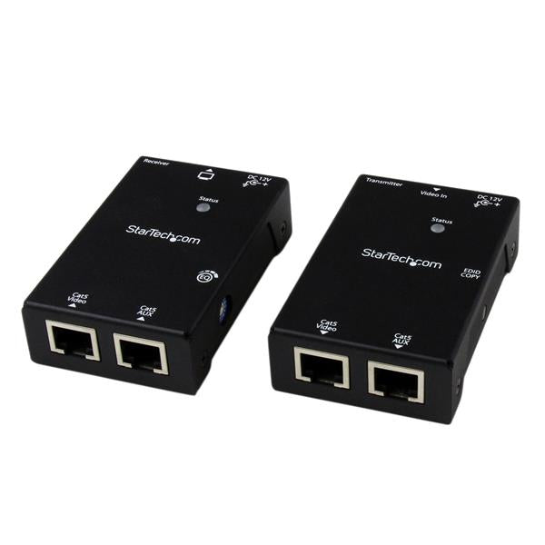 STARTECH HDMI Over CAT5e | CAT6 Extender with Power Over Cable - 165 ft (50m) HDMI Video|Audio Over Dual Ethernet Cable Extender (ST121SHD50) (ST121SHD50)