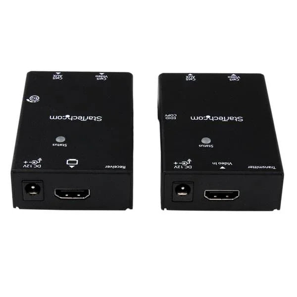STARTECH HDMI Over CAT5e | CAT6 Extender with Power Over Cable - 165 ft (50m) HDMI Video|Audio Over Dual Ethernet Cable Extender (ST121SHD50) (ST121SHD50)