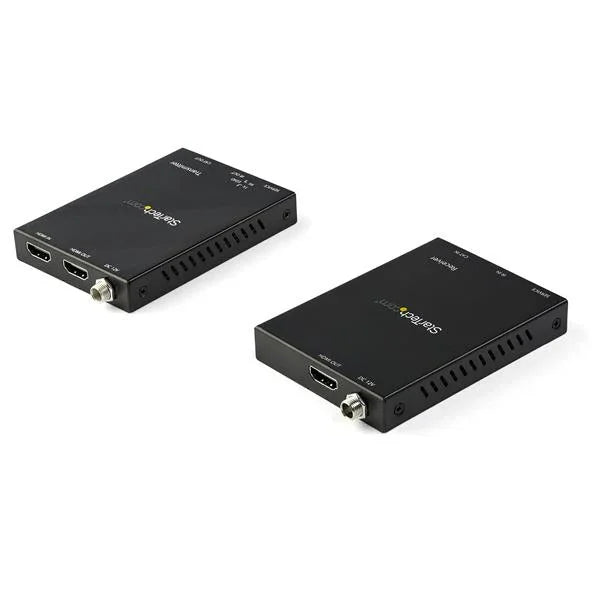 STARTECH HDMI over CAT6 Extender Kit - 4K 60Hz - HDMI Balun Kit - Signal up to 165 ft | 50m - HDR - 4:4:4 - 7.1 Audio Support (ST121HD20V) (ST121HD20V)