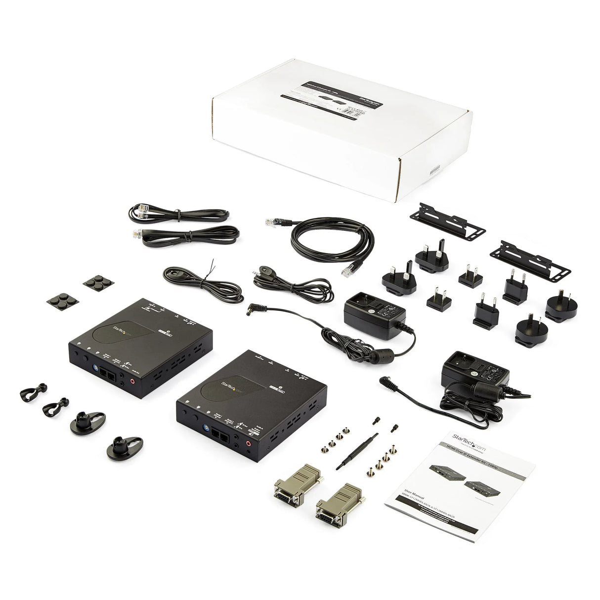 STARTECH HDMI over IP Extender Kit with Video Wall Support - 1080p - HDMI over CAT5e | CAT6 Transmitter and Receiver Kit (ST12MHDLAN2K) (ST12MHDLAN2K)