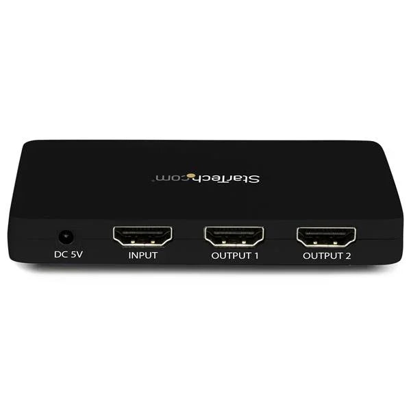 STARTECH HDMI Splitter 1 In 2 Out - 4k 30Hz - 2 Port - Aluminum - HDMI Multi Port - HDMI Audio Splitter (ST122HD4K) (ST122HD4K)
