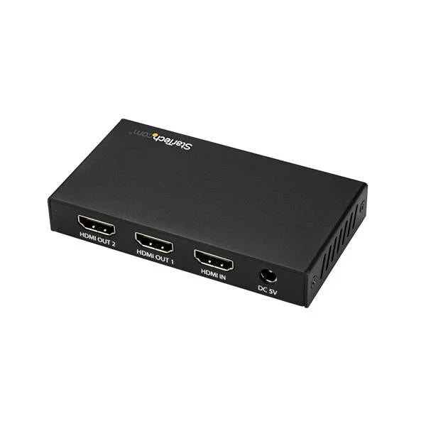 STARTECH HDMI Splitter - 2-Port - 4K 60Hz - HDMI Splitter 1 In 2 Out - 2 Way HDMI Splitter - HDMI Port Splitter (ST122HD202) (ST122HD202)