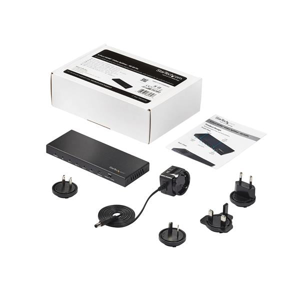 STARTECH HDMI Splitter - 4-Port - 4K 60Hz - HDMI Splitter 1 In 4 Out - 4 Way HDMI Splitter - HDMI Port Splitter (ST124HD202) (ST124HD202)