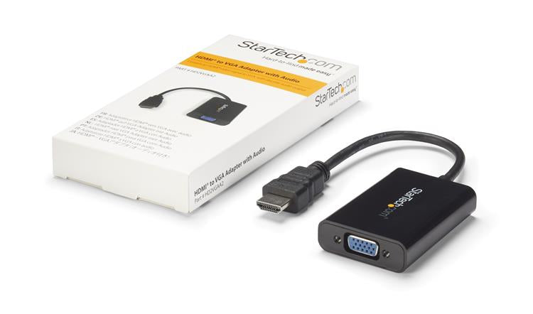 STARTECH HDMI to VGA Adapter | 1920x1080 Converter with Audio Output | VGA to HDMI Monitor Adapter (HD2VGAA2) (HD2VGAA2)