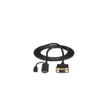 STARTECH HDMI to VGA Cable | 6ft 2m - 1080p | Active Conversion to VGA Adapter Cable for Your VGA Monitor | Display (HD2VGAMM6) (HD2VGAMM6)