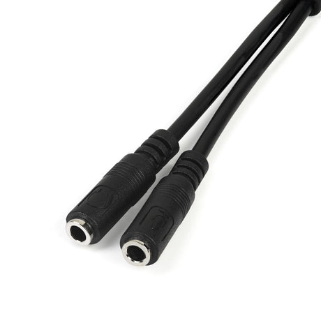 STARTECH Headset Adapter | Microphone and Headphone Splitter - 3.5mm Male Aux to 3.5mm Female Audio & Mic Combo Jack Y Cable for Laptop | PC (MUYHSMFF) (MUYHSMFF)