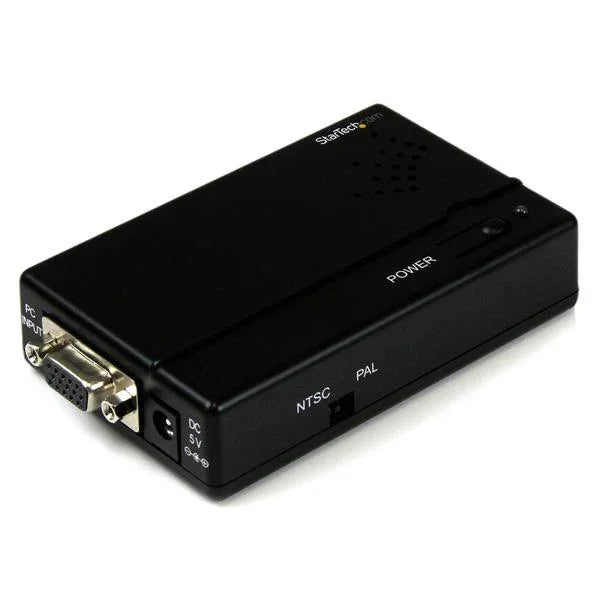 STARTECH High Resolution VGA to Composite (RCA) or S-Video Converter - PC to TV Video Adapter - 1600x1200 RGB to TV (VGA2VID)