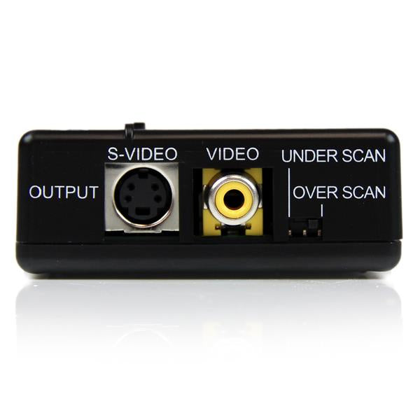 STARTECH High Resolution VGA to Composite (RCA) or S-Video Converter - PC to TV Video Adapter - 1600x1200 RGB to TV (VGA2VID)