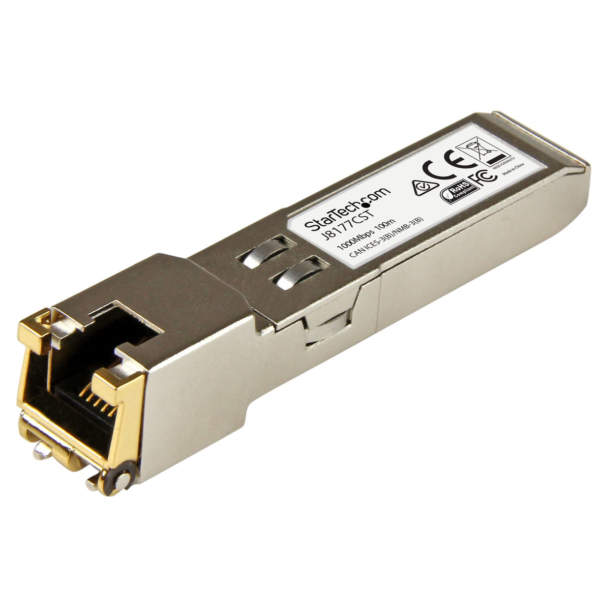 STARTECH HPE J8177C Compatible SFP Module - 1000BASE-T - SFP to RJ45 Cat6|Cat5e - 1GE Gigabit Ethernet SFP - RJ-45 100m - HPE 1810 | 1820 | 2530 (J8177CST) (J8177CST)