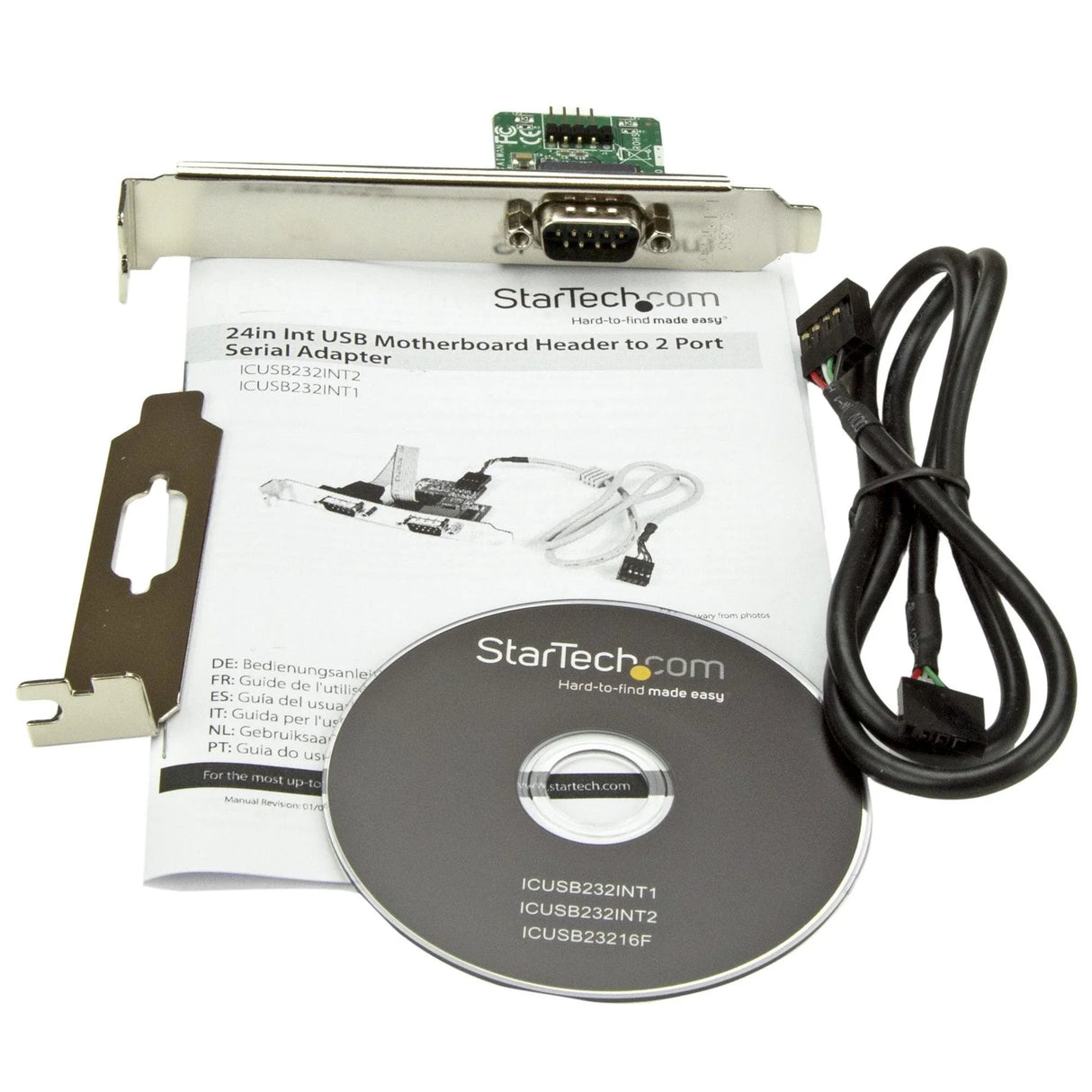 STARTECH Internal USB Motherboard Header to USB Serial Adapter - DB9 - FTDI USB to Serial Adapter - RS232 Adapter - 1-Port (ICUSB232INT1)