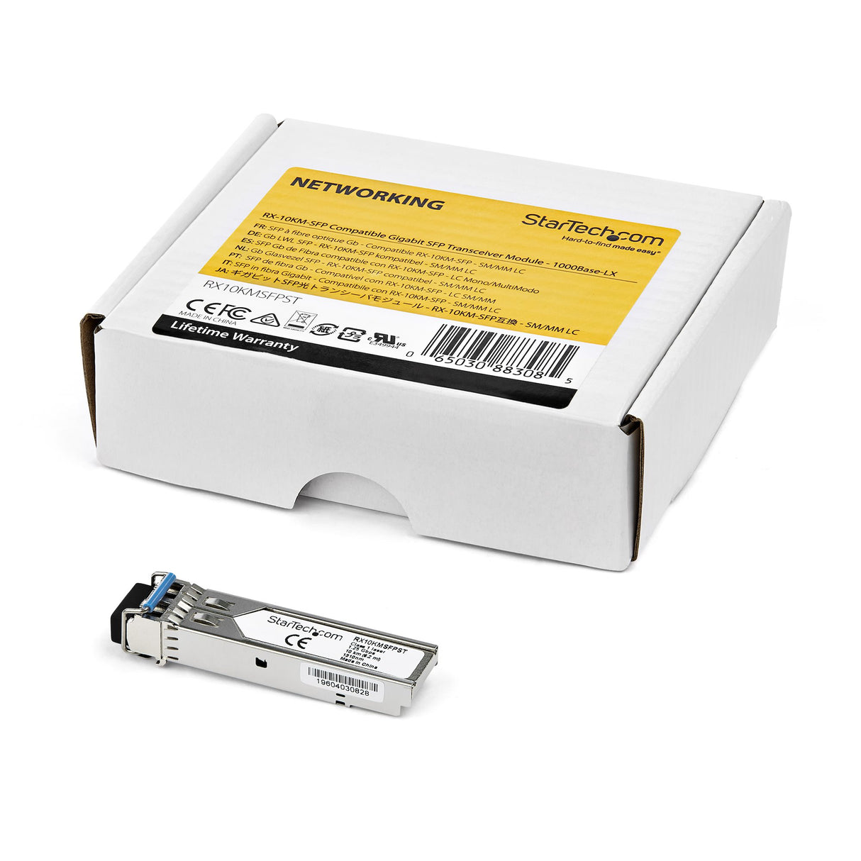 STARTECH Juniper RX-10KM-SFP Compatible SFP Module - 1000BASE-LX - 1GbE Single|Multi Mode Fiber Optic Transceiver - 1GE Gigabit Ethernet SFP - LC 10km - 1310nm - DDM (RX10KMSFPST) (RX10KMSFPST)